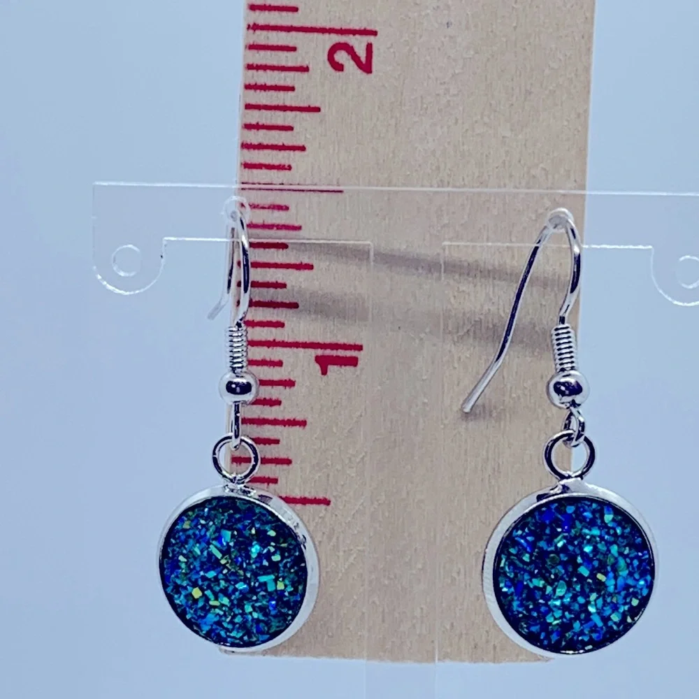 🖤Pick Any 3 for $12🖤 Faux Druzy Stud Stainless Steel Earrings - Picture 3 of 7